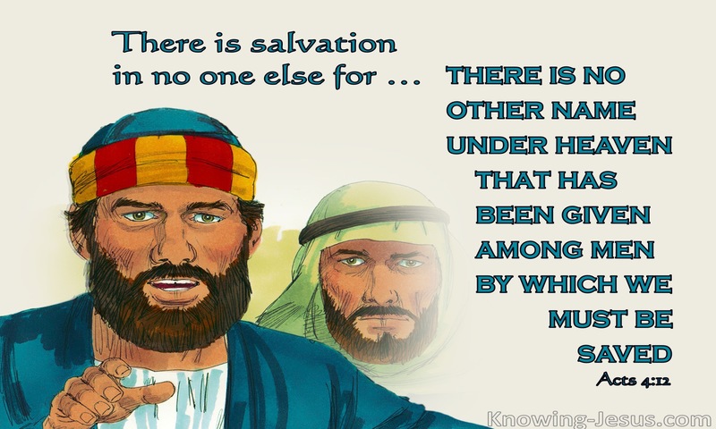 Acts 4:12 There Is Salvation  In No Other Name (aqua)